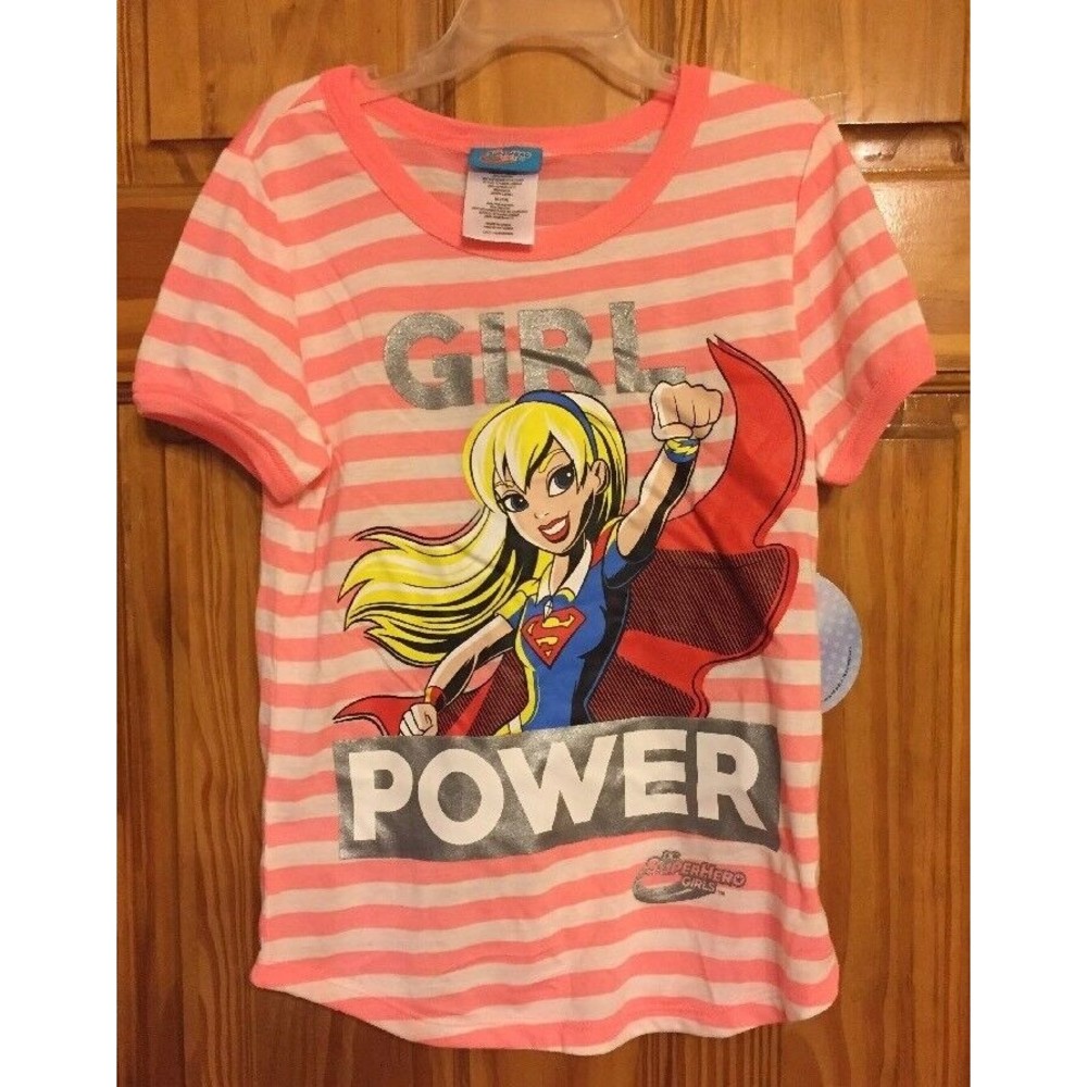 NEW SUPERGIRL GIRL POWER T-SHIRT SIZE JERRY LEIGH DC SUPER HERO #1